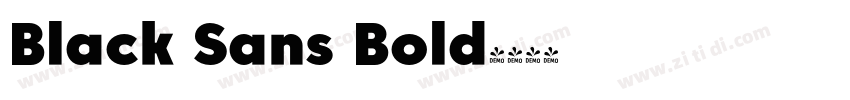 Black Sans Bold字体转换